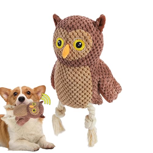 Rqrdww Owl Dog Toy, Squeaky Dog Toy, Interactive Dog Chew Toy, Chew Squeaky Toy for Dogs, Pet Chew Toy Owl, Dog Toy for Small Dogs, Medium Dog Chew Toy, Large Dog Interactive Toy
