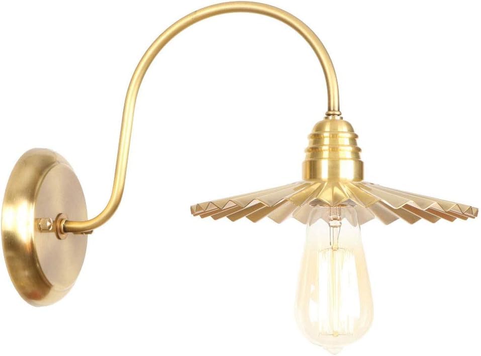 Applique murale E27 vintage luminaire laiton decoration entree escalier