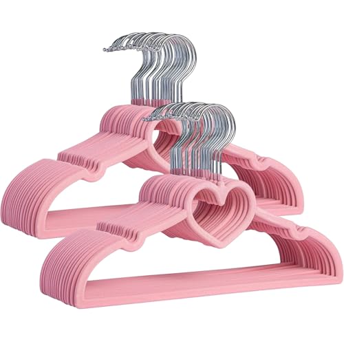 Panzy Home Lot de 30 cintres antidérapants en velours pour enfants et tout-petits – Ultra fins...