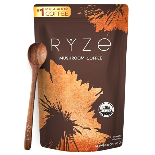 RYZE SUPERFOODS Mushroom Coffee USDA Organic...