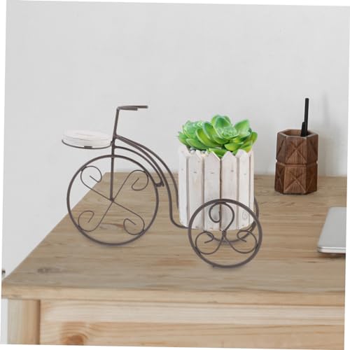 Support à fleurs pour vélos en fer idéal pour aménager un jardin compact