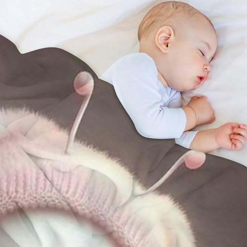 Couverture polaire en flannel douce lapin mignon lit canapé - 5