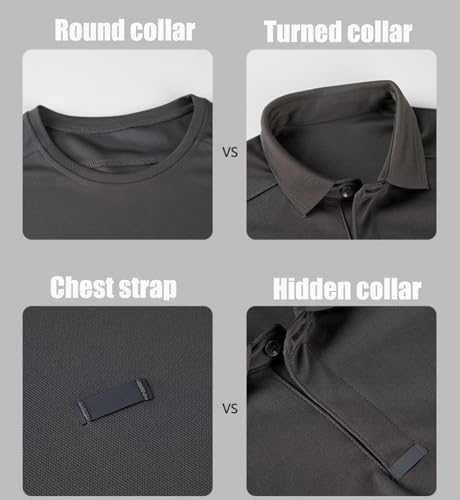 Tactishirt Outdoor Performance Tactical Shirt Men, Mens Polo Short Sleeve Shirts Athletic Golf Collared T-Shirt3