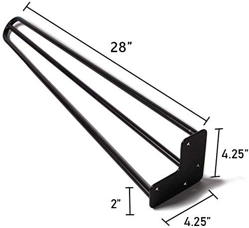 Set 4 Gambe Da Tavolo In Acciaio - 72cm Con 3 Aste | Per Tavoli, Scrivanie, Mobili Fai Da Te - Foto 12