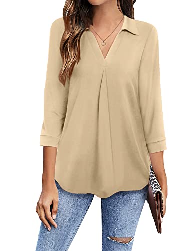 Image of Newchoice Womens 3 /4 Sleeve Shirts Business Casual Tops