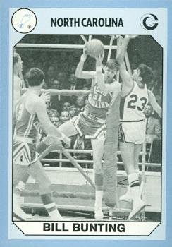 Autograph Warehouse Bill Bunting Basketball Card (North Carolina) 1990 Collegiate Collection No.136