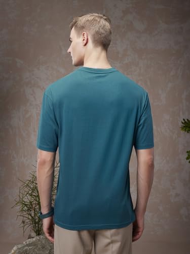 Image of Bewakoof Men's Solid Oversized Fit Half Sleeve Round Neck T-Shirt American Pima | | Lightweight | Multipurpose