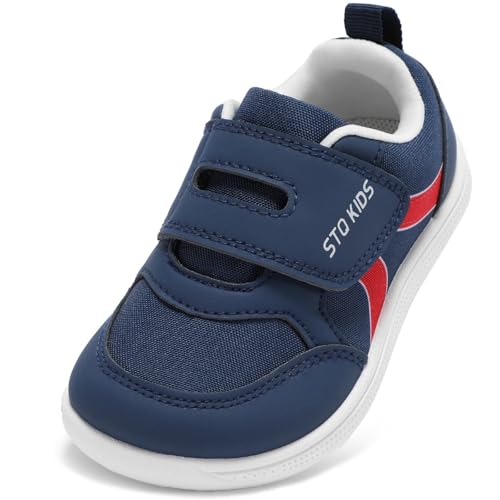 Toddler Wide Toe Box Shoes Boys Barefoot Shoes Boy Sneakers Kids Tennis Shoes Preschool Non Slip...