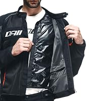 Dainese - Air Frame 3 Tex Jacket, Sommer-Motorradjacke mit Herausnehmbarem, Winddichtem Innenfutter, Schwarz/Rot-Fluo, 64 – Ansicht 3