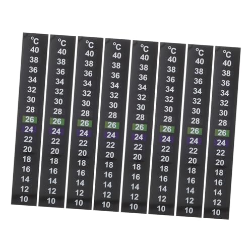 OUNONA LCD Fish Tank Temperature Sticker Adhesive Thermometer Strips for Aquariums Jars 10-40°