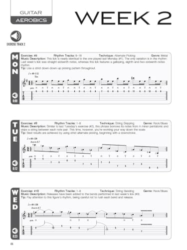 guitar aerobics a 52-week one-lick-per-day workout program for developing improving and maintaining guitar technique bkonline audio