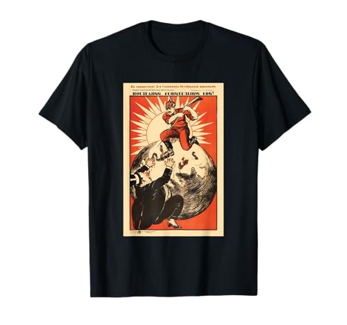 Camiseta soviética URSS Vintage Death to Capitalism Poster Camiseta