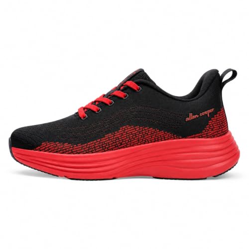 Image of Allen Cooper Men Running Shoes Lightweight Lace-Up Sports Walking Shoes with Cushioned Memory Foam
