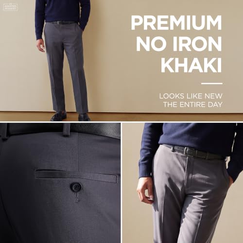 Image of Haggar Men's Classic Fit Premium No Iron Khaki Pant
