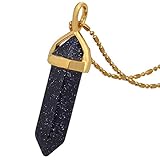 DIE GRÖßE DES QUARZ KETTE: Kristall Anhänger Länge x Breite: ca. 38 x 12mm/1.5 