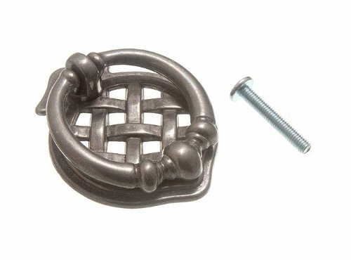 Bouton et plaque arrière Lattice poignée de porte placard antique 45mm vis