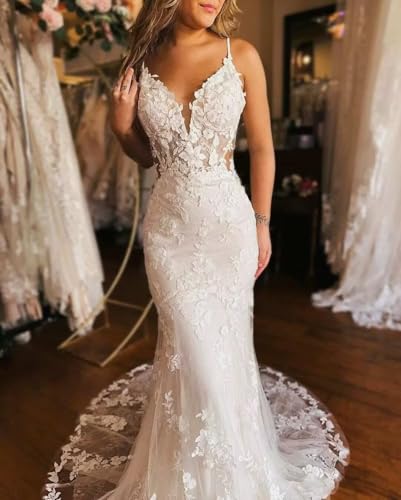 Mermaid Wedding Dresses for Bride 2025 Lace Bridal Gowns Beach Bridal Dress for Wedding Gowns KN0213