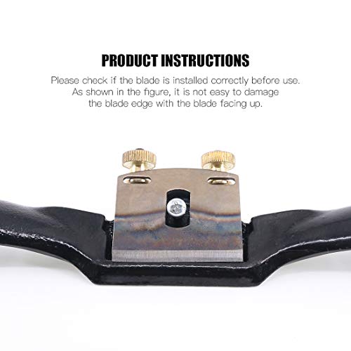 Glarks 2Pcs 10" Adjustable Spokeshave Plane with Flat Base and Metal Blade Wood Working Hand Tool and 2 Extra Blades for Wood Craft 5 Glarks 2Pcs 10" Adjustable Spokeshave Plane with Flat Base and Metal Blade Wood Working Hand Tool and 2 Extra Blades for Wood Craft - Image 5