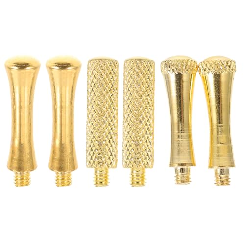 Gatuida Reposamanos Decorativo para Tijeras de Peluquería de Mascotas, 6 Piezas de Clavos de Acero Inoxidable Dorados de 2,5 Cm, Piezas Metálicas para Tijeras, Accesorio para Corte Cómodo