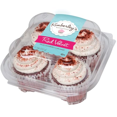 Kimberley's Bakeshoppe, Red Velvet Filled Gourmet Cupcakes, Frozen, 4 ct