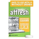 Affresh Dishwasher Cleaner, Helps Power Away Odor Causing Bacteria, Limescale, Mineral Deposits & Grime Inside Pump, Tub & Hoses, 12 Tablets, 1 Year Supply