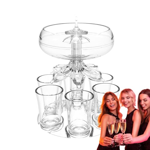 Generic Dispensador de licor de 6 tragos, separador de líquidos, dispensador de licor, dispensador de barra, dispensador de bebidas colorido para cerveza, sidra Partio