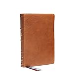  NKJV, Reference Bible, Classic Verse-by-Verse, Center-Column, Premium Goatskin Leather, Brown, Premier Collection, Red Letter, Comfort Print: Holy Bible, New King James Version