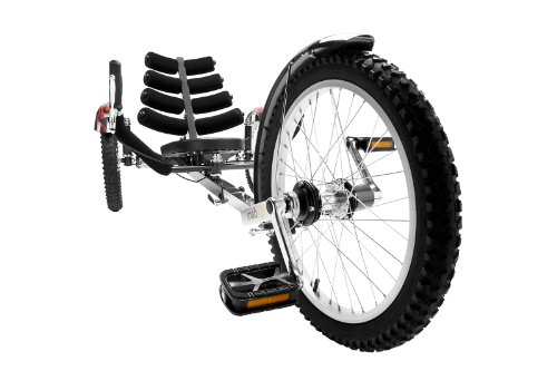 Mobo Cruiser Shift 3-Wheel Recumbent Bicycle Trike. Reversible Adult Tricycle Bike, black, 20-Inch