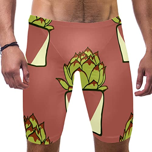 Bañador de natación para hombre y niños con estampado de cactus para entrenamiento talla M