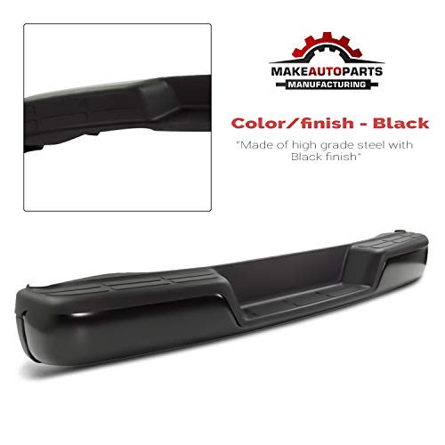 Make Auto Parts Manufacturing Rear Black Step Bumper Assembly Steel Without Parking Aid Sensor Holes For GMC Savana 2500 3500 & For Chevrolet Express 2500 3500 1996-2020 - GM1103143