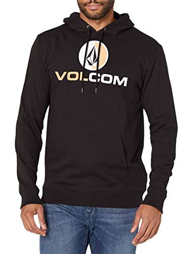 Volcom Men's Blaquedout Pullover Hooded Fleece Sweatshirt, Black, Small