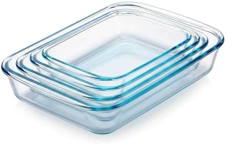 Kit C/ 4 Assadeiras Em Vidro Refratário Pode Levar Ao Forno