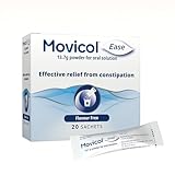 Movicol Ease Stick Sachets, Flavor Free, 20 Sachets, Constipation Relief for Adults, Laxatives, Relief, hydrates, softens & Help Restore Natural Bowel Movement