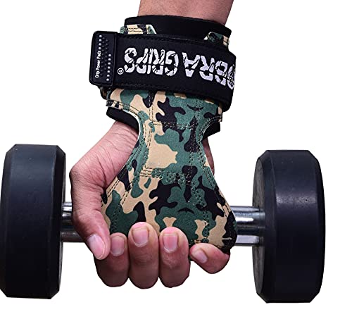 Image of Cobra Grips Weight Lifting Gloves with Adjustable Neoprene Padded Wrist Wraps - Heavy Duty Alternative to Power Lifting Hooks for Deadlifts