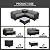 Outdoor PE Wicker Patio Furniture Set 4 Piece Black Rattan Sectional Loveseat Couch Set Conversation Sofa with Storage Box Glass Top Table and Non-Slip Grey Cushion