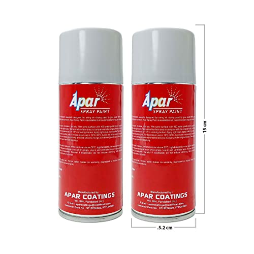Image of APAR Spray Paint Ice Cool White (RC Colour Name) Compatible for Renault cars -225 ml (Pack of 2-Pcs)