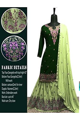 Image of SHAFNUFAB Womens Net Semi Stitched for Ladies use for women for lehenga suit for punjabi And lehenga suit for for wedding