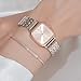 ALINKER Women's Bracelet Watch, Square Case with Stainless Steel, Rose Gold Dial Bracelet Watch