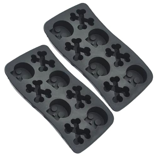 Molde para cubos de hielo Halloween Calavera 2 piezas miniatura 1