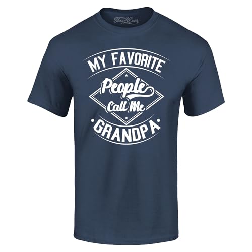 shop4ever Maglietta con scritta "My Favorite People Call Me Grandpa", Navy, L