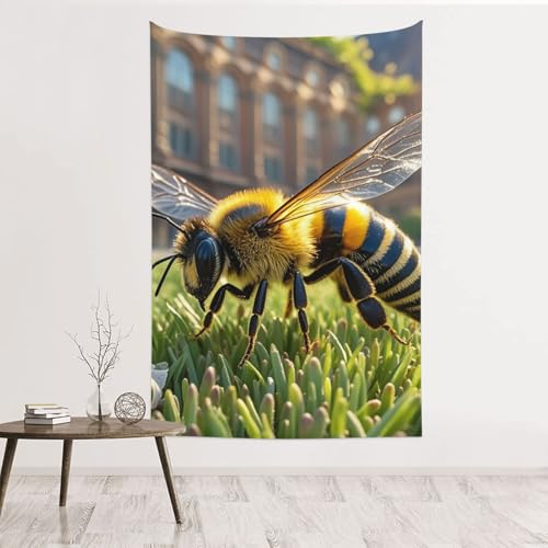 Tapisserie abeille déco murale sans dommage murs impeccables