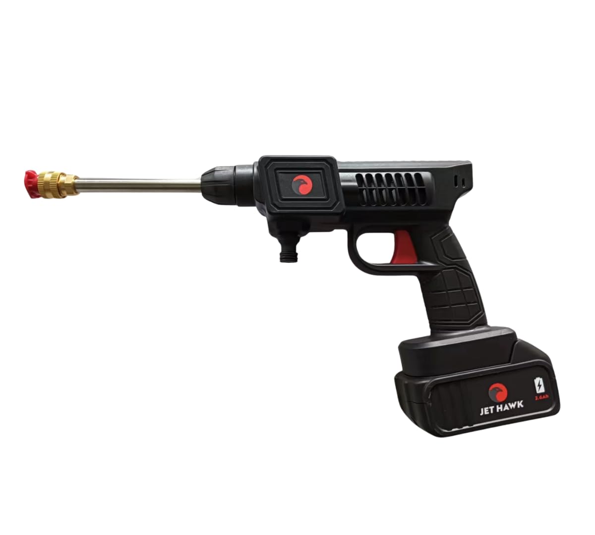 VENTEO Jet Hawk Nettoyeur Pression sans Fil | Batterie Rechargeable | Pistolet à Eau Jet Concentré Réglable | Accessoire Voiture pour Nettoyage Voiture Extérieur Carrosserie Jantes Surfaces