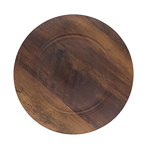 Sleek Faux Wood Charger Plate (Set of 4) Sleek Faux Wood Charger Plate (Set of 4)
