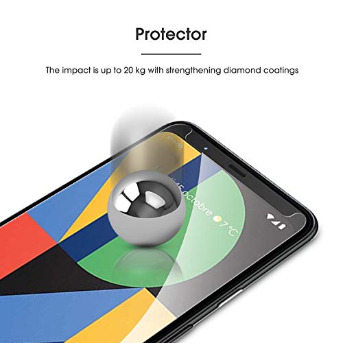 [4 Pack] Omoton Google Pixel 4 Xl Screen Protector, Tempered Glass Screen Protector For Google Pixel 4Xl 2019 Released With/Alignment Frame/Scratch Resistant/Bubble Free #TOP3
