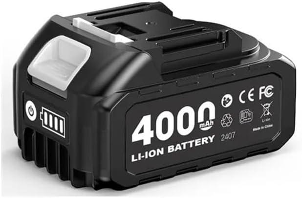 Compatible for Makita 21V Power Tool ，4.0Ah Cordless Saw Drill Grinder Wrench Rechargeable Lithium Blower Battery，(1pc)