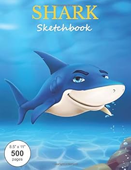 Paperback Shark Sketchbook: A blank book for sketching, drawing, writing or simply scribbling and doodling. Book