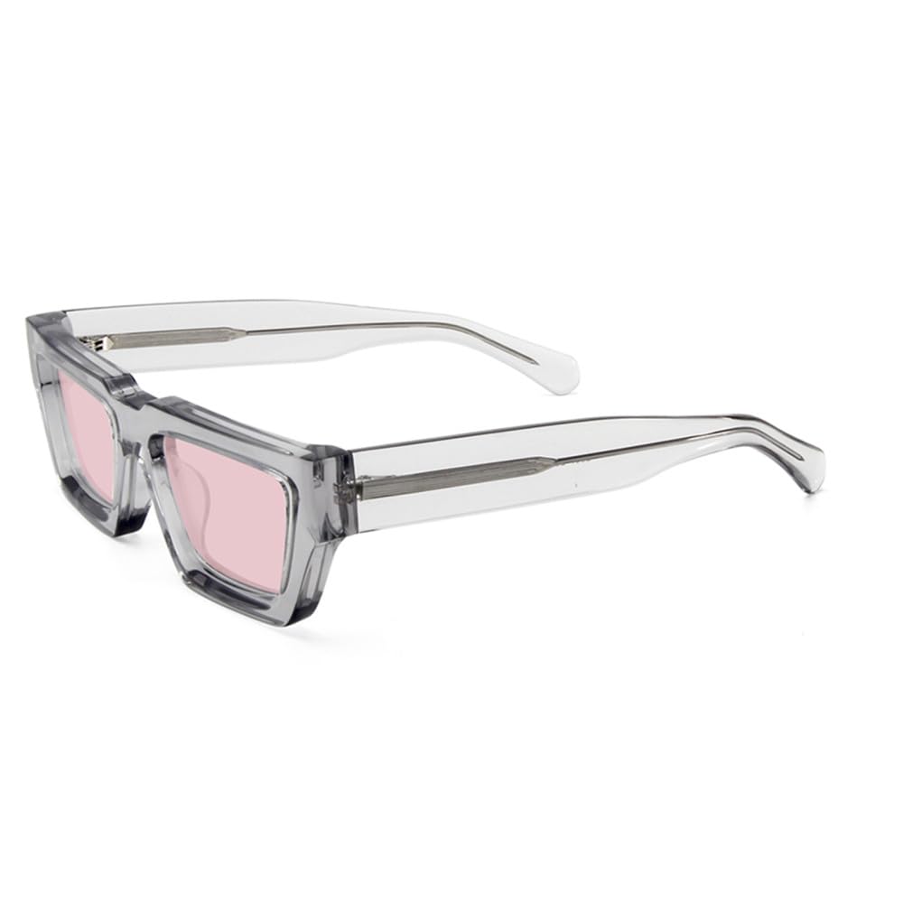 Occhiali da sole rettangolari polarizzati da uomo Cateye con montatura in acetato spesso Occhiali da sole per le donne alla guida