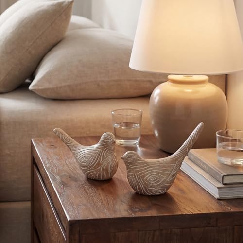 Set de 2 Figuras Grandes de Pájaros en Resina para Decoración miniatura 5
