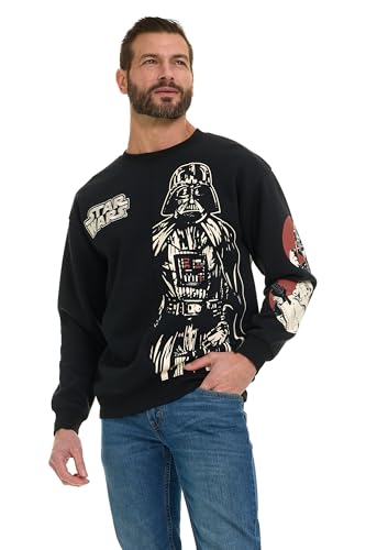 Image of STAR WARS Men's Darth Vader Stormtrooper Split Fleece Sweatshirt with Embroidery