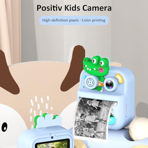 Cámara para niños resistente a caídas con funda protectora y kit de impresión 4